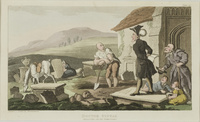 KG 2021 057
          <br/>
          Dokter Syntax overpeinst de grafstenen (uit: Dr. Syntax in search of the Picturesque)
          <br/>
          <em>Rowlandson, Thomas (1756-1827)</em>